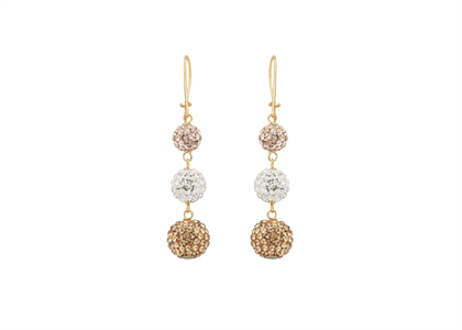 Dual Tone Plated | Cubic Zirconia Set Stud Earrings